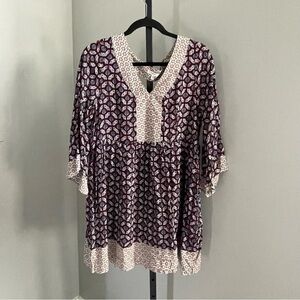 NWT JODIFI Boho Mixed Print Dress Size Large